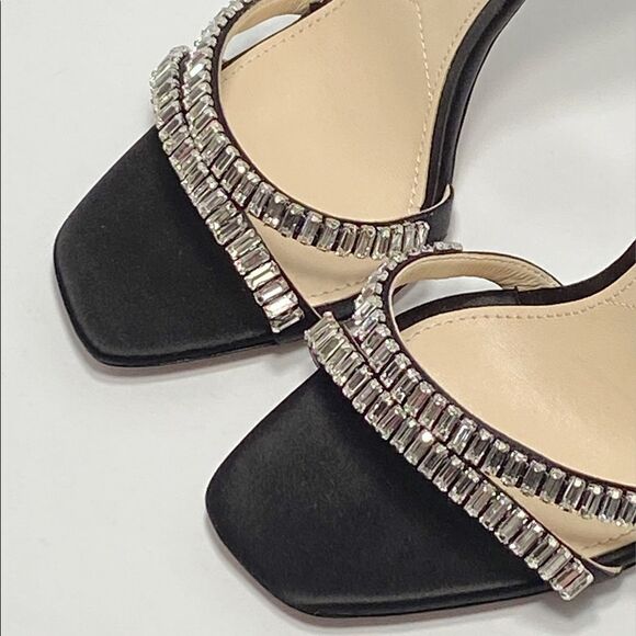 PRADA Crystal Embellished Satin Sandals - Picture 2 of 13